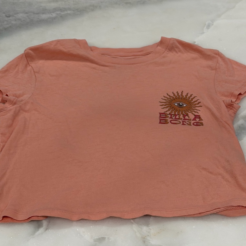 Billabong Graphic Crop Tee | Sun Eye Graphic | Peach | Kid’s Medium